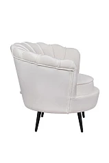 заказать Кресло ракушка Pearl Beige на черных ножках