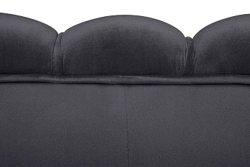 Диван ракушка для гостиниц Pearl Triple Black на черных ножках