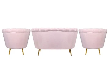 Комплект кресел и дивана ракушка Pearl Double Pink V2 в интернет-магазине
