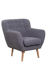 Низкое кресло Fuller Grey Boucle