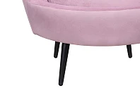 Кресло ракушка Pearl Pink на черных ножках