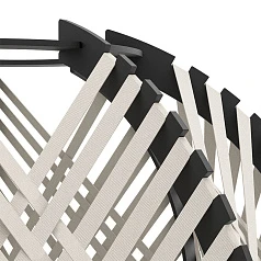 фото 44009 Торшер WAVERTON, 1х40W (E27), H1430, ?400, сталь черный / текстиль, дерево, белый, черный в интерьере