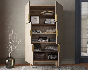 фото Большой комод с шестью дверками "Line" R20/beige в интерьере