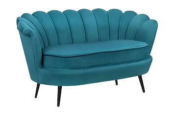 Диван ракушка Pearl Double Marine Velvet на черных ножках в интернет-магазине