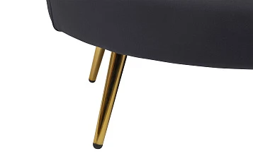 Трехместный диван ракушка для гостиниц Pearl Triple Black на заказ в интернет-магазине