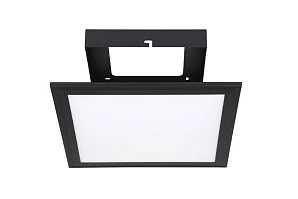 фото 900817 Потолочный светильник SALOBRENA 1, 14W (LED), 4000K, 2000lm, L300, B300, H50, алюминий, сталь, черный / пластик, белый в интерьере