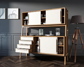купить красивый Буфет "Bruni white" широкий арт BR37WH в интернет-магазине