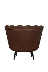 заказать Низкое кресло ракушка Pearl Brown V2 на черных ножках