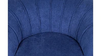 Низкое кресло ракушка Pearl синий на черных ножках в интернет-магазине