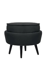 купить Пуф Pearl Adorn Black на черных ножках