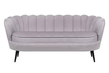 Дизайнерский диван для гостиниц Pearl Triple Grey на черных ножках в интернет-магазине