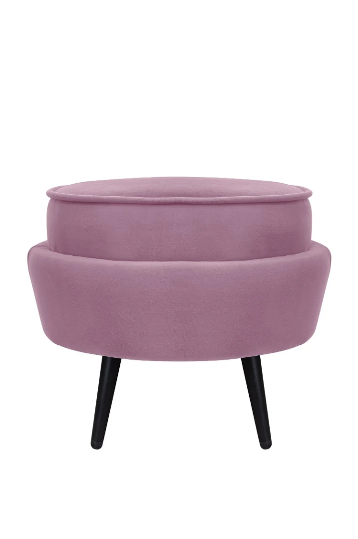 Пуф Pearl Adorn Pink на черных ножках