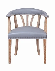 Мягкий стул с подлокотниками Tanner Gray Leather