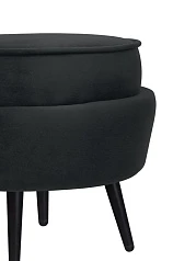 купить Пуф Pearl Adorn Black на черных ножках