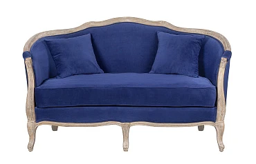 заказать стильные Дизайнерский двухместный диван Darcy 2 ампир синий