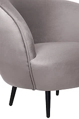 Мягкое кресло Small Benee Grey на черных ножках в интернет-магазине