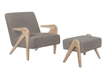 Кресло с пуфом для гостиниц Arrow Oak V2 на заказ в интернет-магазине