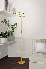 купить стильные 901975 Светодиод торшер с регулировкой цветовой температуры CASTELPOTO 1, 16W 12W(LED LED), 2700-6500K, 1850 1300lm, сталь, латунь состаренный, белый в интернет-магазине