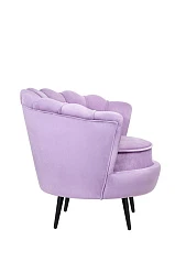 купить Низкое кресло ракушка Pearl Purple на черных ножках
