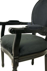 Мягкий стул с подлокотниками Diella Black Velvet в интернет-магазине