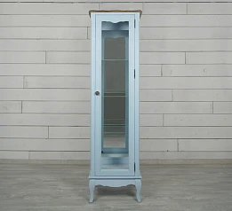 красивый Шкаф "Leontina Blue" для посуды узкий/низкий арт ST9319B