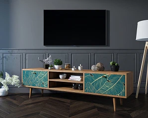 красивый Комод "Berber" с нишей низкий под TV арт BB49/Print_41 в интернет-магазине