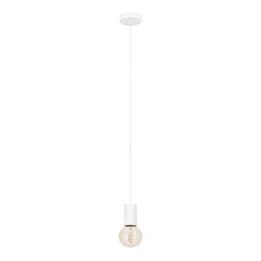 купить стильные 900798 Подвесной светильник (люстра) POZUETA 1, 1X40W (E27), H1100, ?65, сталь, белый