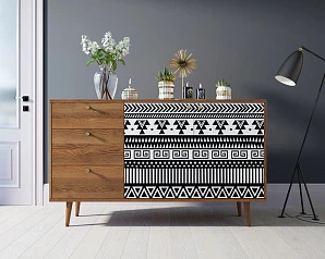 красивый Комод "Berber" с двумя дверками и ящиками 19 принт арт BB05/Print_19 в интернет-магазине