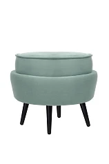 Пуф Pearl Adorn Green на черных ножках