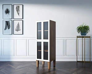 Шкаф-витрина "Andersen" с рифлеными стеклами арт AN14WH на заказ в интернет-магазине