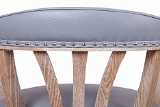 Мягкий стул с подлокотниками Tanner Gray Leather