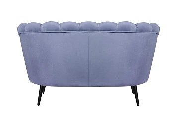 Диван ракушка Pearl Double Blue на черных ножках