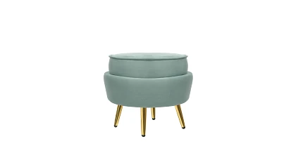 Кресло с пуфом ракушка Pearl Green