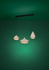 купить стильные 390269 Люстра TORREMOLINOS, 3X28W (E27), L930, B365, H1500, сталь, черный/сталь, песочный