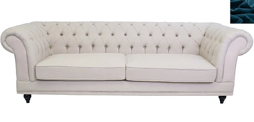 Диван мягкий арт-деко Neylan синий на заказ