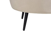 Низкое кресло ракушка Pearl Taupe на черных ножках