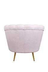 Низкое кресло ракушка Pearl Pink Boucle на заказ