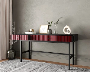 купить стильные Консоль с двумя ящиками "Emerson" арт EM22/red/L в интернет-магазине