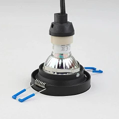 900451 Встраиваемый светильник CAROSSO, 35W (GU10), L93, B93, H25, алюминий, черный / пластик, белый