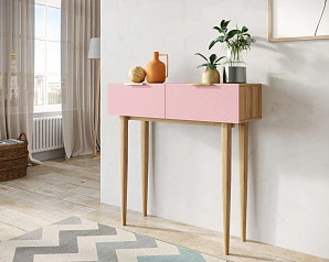 фото Консоль с двумя ящиками "Line" LN16/GR1/pink