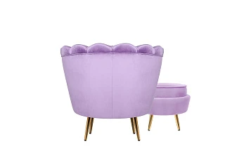 купить Кресло с пуфом ракушка Pearl Purple