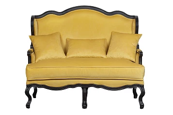 стильный Двухместный дизайнерский диван Brody Double yellow