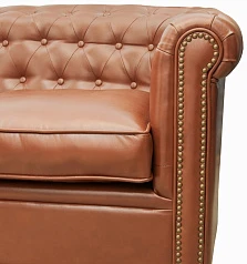 фото Диван кожаный Karo brown 3S в интерьере