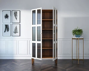 заказать Шкаф двухстворчатый "Andersen" с рифлеными стеклами арт AN12WH
