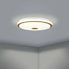 купить 900599 Настенно-потолочный светильник LANCIANO 1, LED 36W, 3300lm, H80, ?560, сталь, дерево, белый, коричневый/пластик с эффектом кристаллов, белый, х