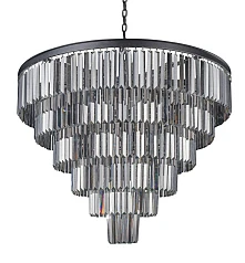 стильные Люстра Odeon 6 Rings Smoke