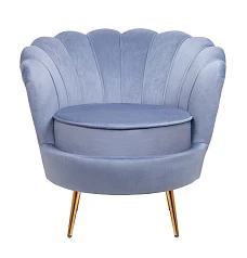 Низкое кресло ракушка Pearl Sky в интерьере