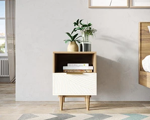 красивые Тумбочка с нижним ящиком "Line" LN09/GR1/beige