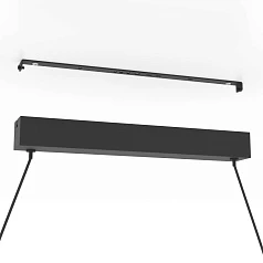 390368 Люстра диммируемая MONTEBUONO, 2X10W (LED), 3000K, 2600lm, L1800, B65, H1500, сталь, анодированный черный/пластик, белый на заказ в интернет-магазине