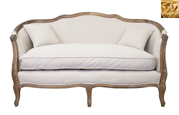 купить Диван ампир Darcy 2 цвет желтый в интернет-магазине